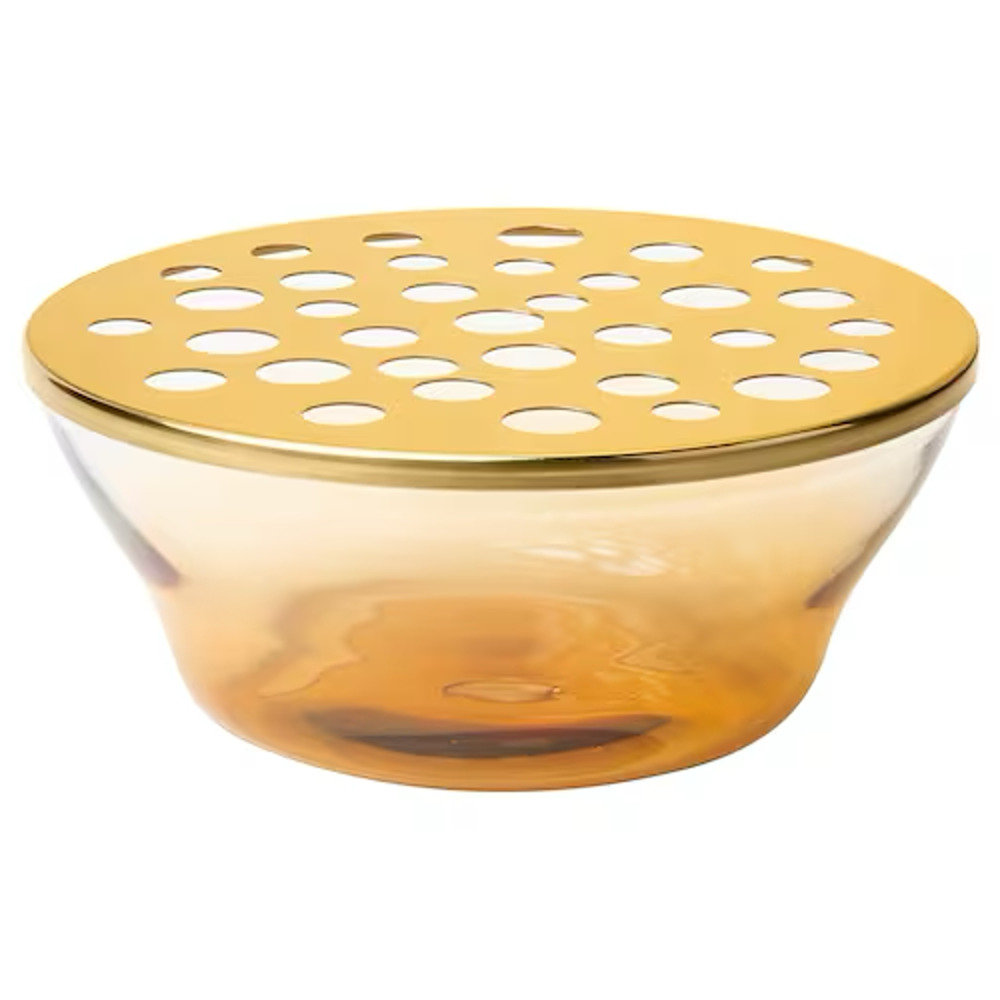 IKEA AROMATISK Vase, Glass/Lid, 4"x8" (005.651.74) NEW